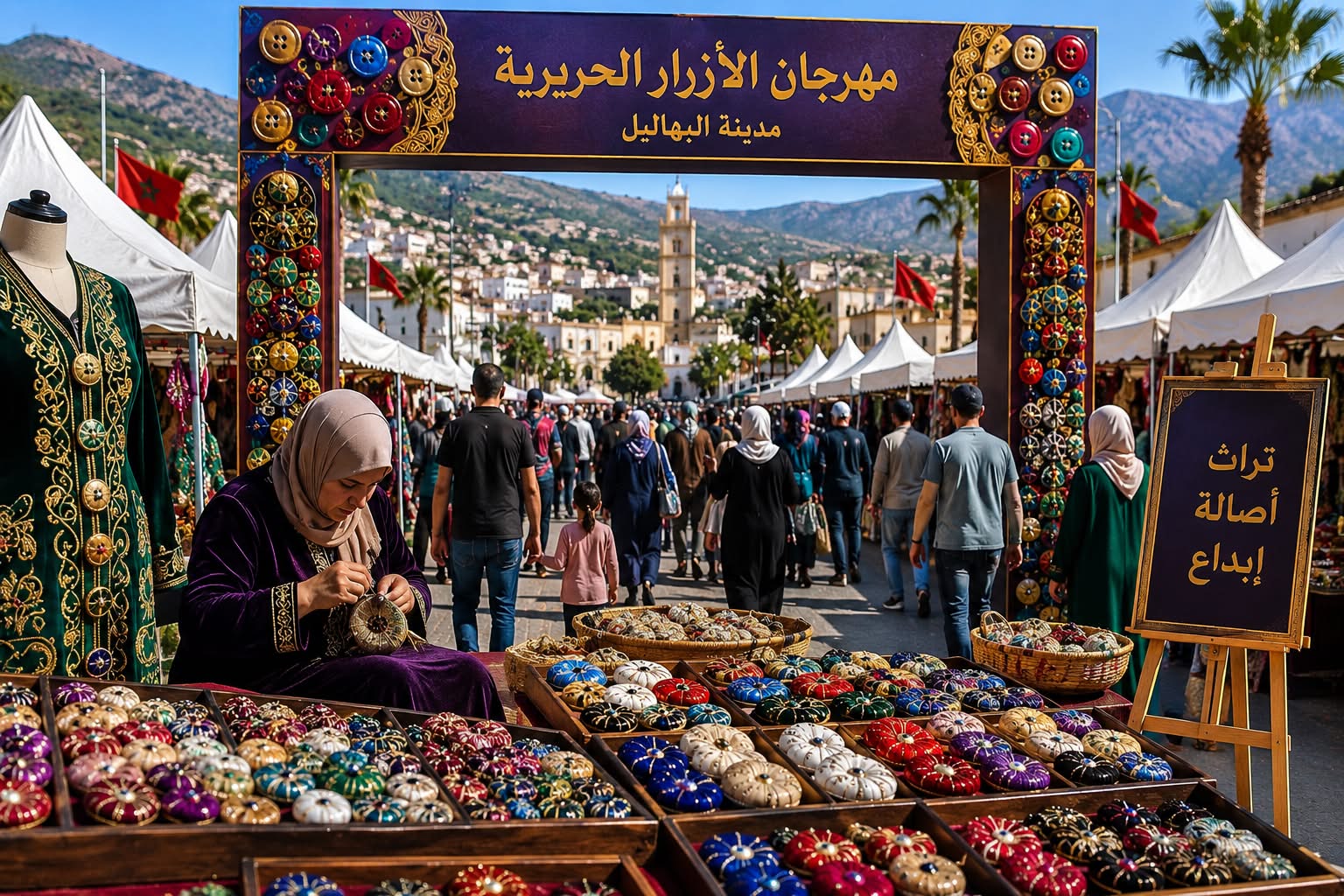 نجاح الأيام الأولى لمهرجان الأزرار الحريرية بالبهاليل يعكس جودة التنظيم